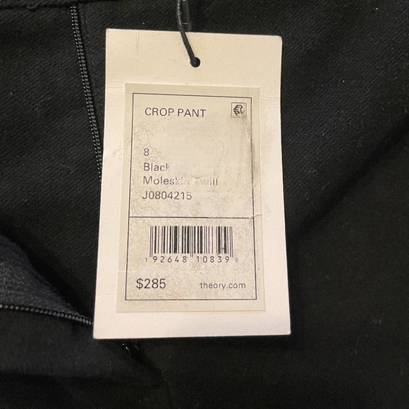 NWT Theory Crop Pant Moleskin Twill - Picture 5 of 8